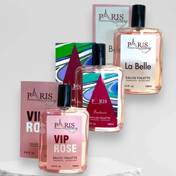 Set 3x Women’s Fragrance | Paris Rose | Fantasie Paris & La Belle Paris