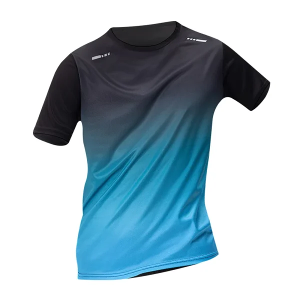 Gradient Quick-Dry Men’s Sports T-Shirt Set | Multi-Size, Short Sleeve, Casual & Active Wear - Image 9