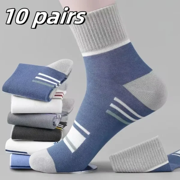 Cotton Crew Socks Set | 10 Pairs, 5 Pairs, or 3 Pairs | 100% Cotton - Image 34