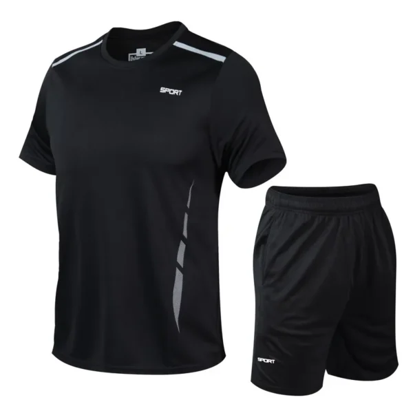 Quick-Dry Running Set | Breathable Fitness Shirt & Shorts for Men - Image 9