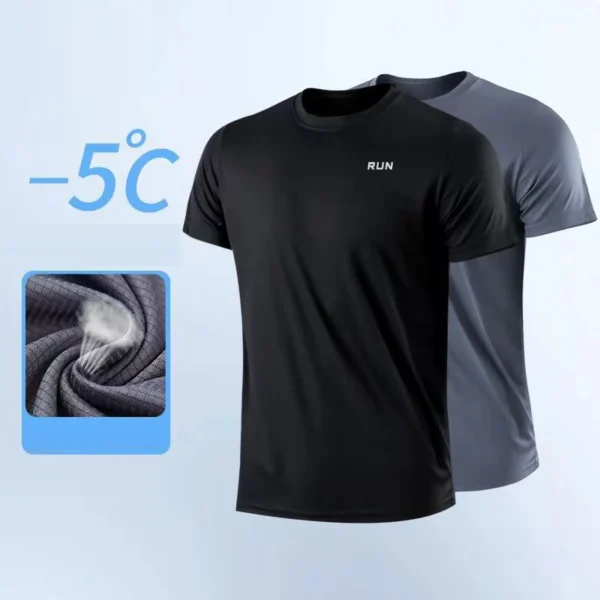 Quick-Dry Men’s T-Shirt | Moisture-Wicking, Breathable, Polyester, for Gym & Running - Image 2