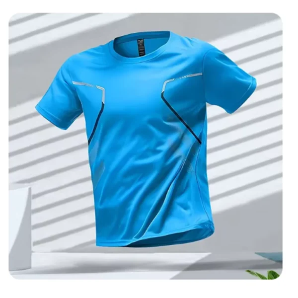 Quick-Dry Men’s Breathable T-Shirt | Lightweight, Moisture-Wicking, Round Neck - Image 2