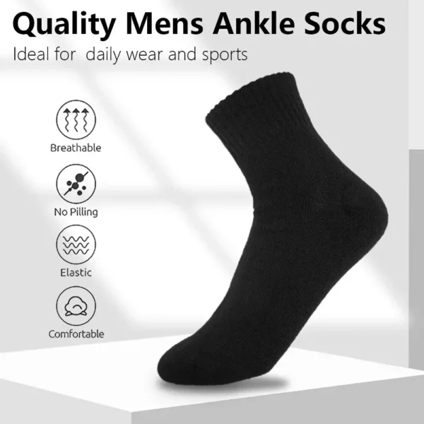 Cotton Crew Socks Set | 10 Pairs, 5 Pairs, or 3 Pairs | 100% Cotton - Image 3