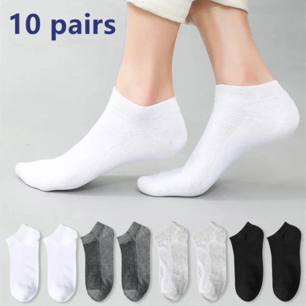 Cotton Crew Socks Set | 10 Pairs, 5 Pairs, or 3 Pairs | 100% Cotton - Image 9