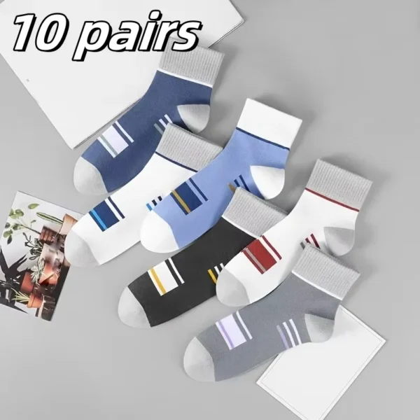 Cotton Crew Socks Set | 10 Pairs, 5 Pairs, or 3 Pairs | 100% Cotton - Image 29