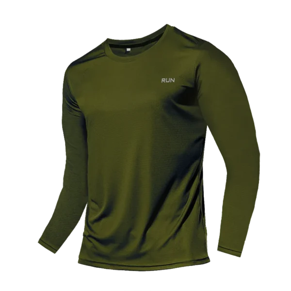 Breathable Quick-Dry Men’s Long-Sleeve Shirt | Autumn Running & Gym Wear - Image 9