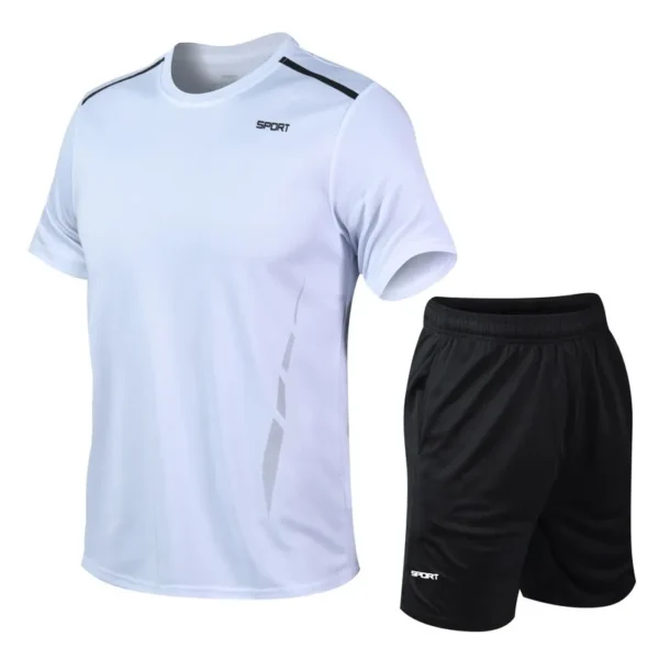 Quick-Dry Running Set | Breathable Fitness Shirt & Shorts for Men - Image 7