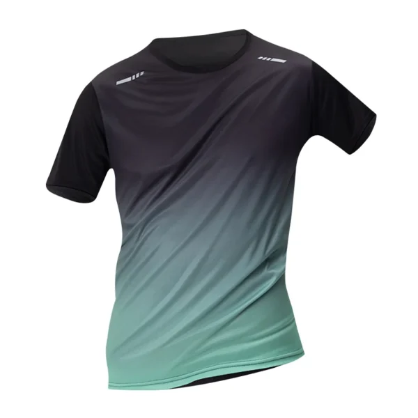 Gradient Quick-Dry Men’s Sports T-Shirt Set | Multi-Size, Short Sleeve, Casual & Active Wear - Image 2