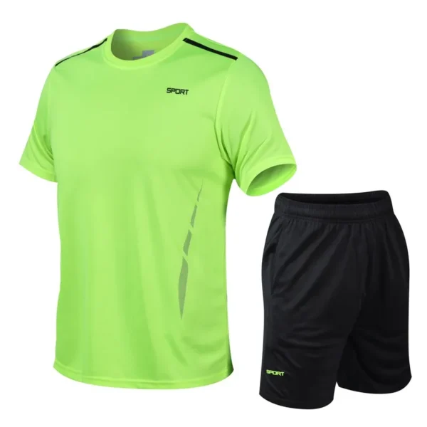 Quick-Dry Running Set | Breathable Fitness Shirt & Shorts for Men - Image 8