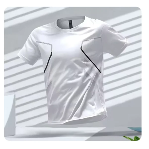 Quick-Dry Men’s Breathable T-Shirt | Lightweight, Moisture-Wicking, Round Neck - Image 3