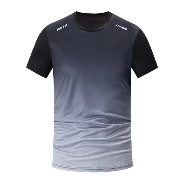 Gradient Quick-Dry Men’s Sports T-Shirt Set | Multi-Size, Short Sleeve, Casual & Active Wear - Image 5