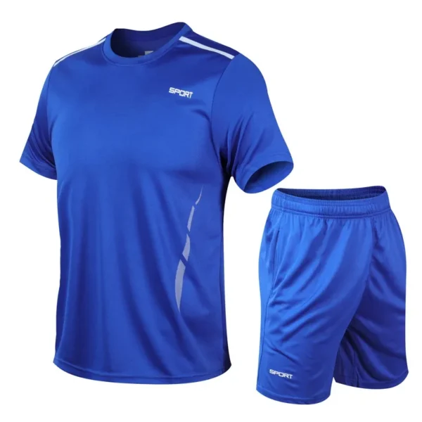 Quick-Dry Running Set | Breathable Fitness Shirt & Shorts for Men - Image 10