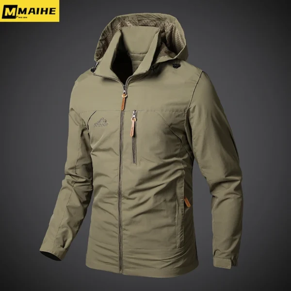 Tactical Waterproof Hooded Windbreaker | Men’s Military Jacket - Image 2