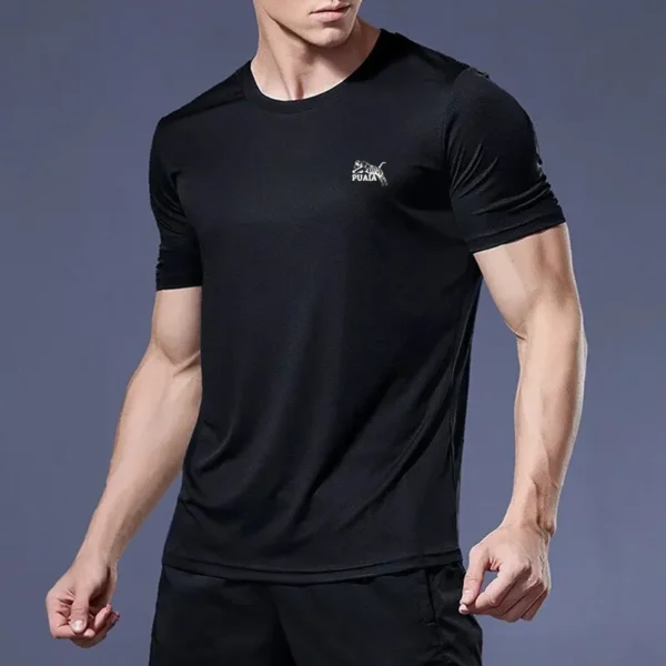 Breathable Summer Men’s T-Shirt | Polyester Round Neck Casual Wear - Image 3