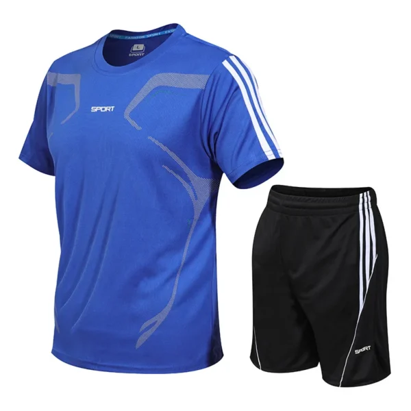 Men’s Casual Running Set | Stylish Polyester Shirt & Shorts for Comfort & Mobility - Image 6